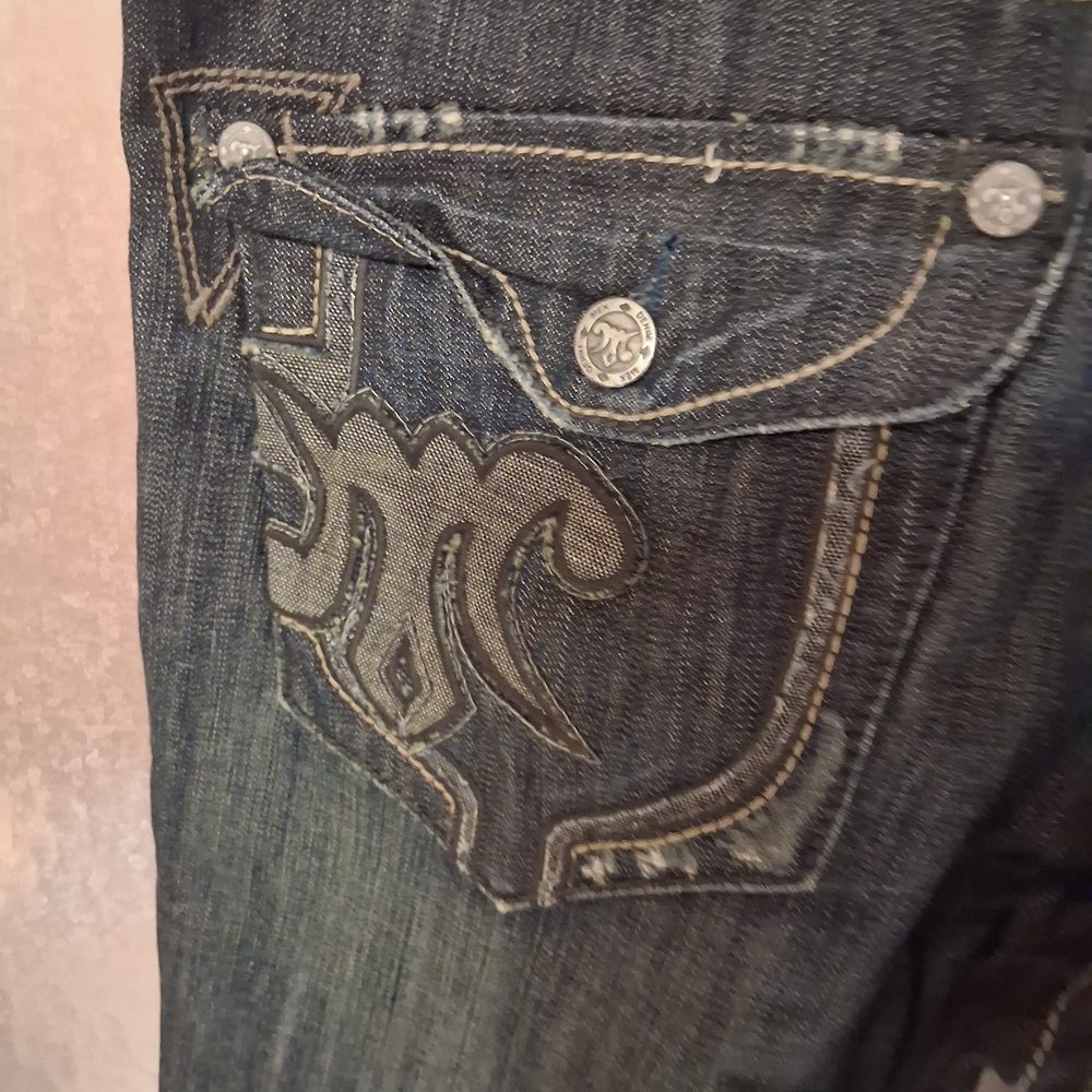 MEK Nadym Boot Cut Jeans 38 X 29 Back Flap Pockets